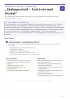 Vorschau - Unterrichtsreihen - Skalarprodukt – Abstände und Winkel | Analytische Geometrie Sek II | Arbeitsblätter mit Lösungen - Seite 1