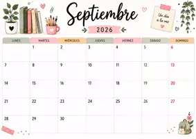 Vista previa - Para docentes: organización, planificación y formación - CALENDARIOS MENSUALES 2026/2027 - Portada