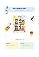 Vorschau - Lehrpläne/Lehrermaterial - Klassenregellied – für ein gutes Miteinander - Deckblatt