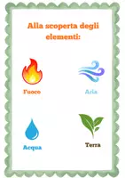 anteprima - Programmi scolastici / Materiali per docenti - Alla scoperta dei quattro elementi - Pagina di copertina