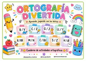Vista previa - Tarjetas / Manipulativos - ORTOGRAFÍA DIVERTIDA - Portada