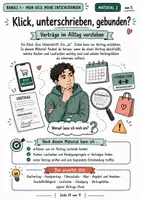 Vorschau - Stundenentwürfe - Klick, unterschrieben, gebunden? – Verträge, Geschäftsfähigkeit & Vertragsfallen | Finanzbildung für AV & Berufskolleg - Deckblatt
