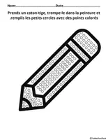 Aperçu - Jeux - Activité de peinture au coton-tige – Rentrée scolaire - Page 2