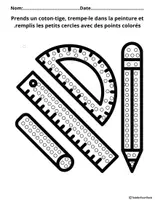 Aperçu - Jeux - Activité de peinture au coton-tige – Rentrée scolaire - Page 3