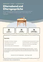 Vorschau - Arbeitsblätter - Elternabend und Elterngespräche — Klasse 1 - Seite 1