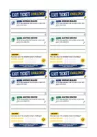 Vorschau - Aufgabenkarten - Exit Ticket Challenge Englisch | Aktive Wortschatzarbeit | Sek I & Sek II - Seite 1
