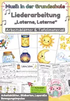 Vorschau - Arbeitsblätter - Laterne, Laterne – kreative Liederarbeitung für Kindergarten, Klasse 1 & 2 - Deckblatt