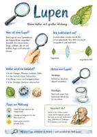 Vorschau - Arbeitsblätter - Lernposter + AB mit Fragen zum Thema "Lupen" + Lösungsblatt + Mindmap + Infografik - Deckblatt