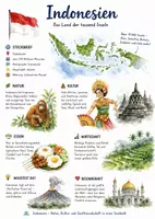 Vorschau - Arbeitsblätter - Lernplakat + Arbeitsblätter "Indonesien" + Lösung & MP3 + Mindmap + Infografik - Deckblatt