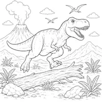 Vorschau - Mal- und Bastelvorlagen - Dinosaurier Ausmalbilder (50 Malvorlagen) inkl. Stundenentwurf (PDF) - Seite 1
