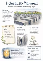 Vorschau - Arbeitsblätter - Lernposter + AB mit Fragen zum Thema "Holocaust-Mahnmal" + Lösungsblatt + Infografik - Deckblatt