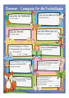 Vorschau - Mal- und Bastelvorlagen - Fuchsklasse Sommerferien - Lesepass - Seite 1