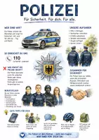 Vorschau - Arbeitsblätter - Lernposter + Arbeitsblatt "Polizei" + Onlineübung & MP3 + Mindmap + Infografik - Deckblatt