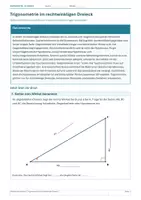 Vorschau - Arbeitsblätter - Mathematik Klasse 9 – Trigonometrie im rechtwinkligen Dreieck - Deckblatt