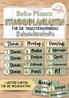 Vorschau - Poster - Boho Plants: Stundentafel | Tagestransparenz | Sek 1 - Deckblatt