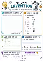 Vorschau - Arbeitsblätter - My own invention - design, describe & present it - Deckblatt