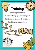 Vorschau - Aufgabenkarten - Training Arbeitsgedächtnis, Verarbeitungsgeschwindigkeit, Handlungsplanung - Deckblatt