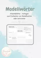 Vorschau - Arbeitsblätter - Vorlage für Modellwörter oder Lernwörter - Deckblatt