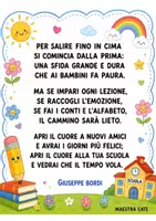 anteprima - Poster - POESIA PRIMO GIORNO DI SCUOLA poster A3 - Pagina di copertina