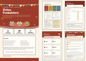 Vorschau - Unterrichtsreihen - Zirkus Funkelstern – Deutsch-Escape-Room für Klasse 1 und 2 - Deckblatt