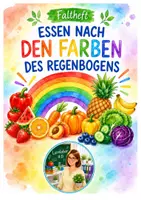 Vorschau - Arbeitsblätter - Faltheft - Essen nach den Farben des Regenbogens - Deckblatt
