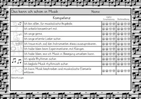 Vorschau - Arbeitsblätter - Musik - Reflexionsbogen - Seite 1