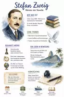 Vorschau - Arbeitsblätter - Lernposter + AB mit Fragen zum Thema "Stefan Zweig" + Lösungsblatt + Infografik - Deckblatt
