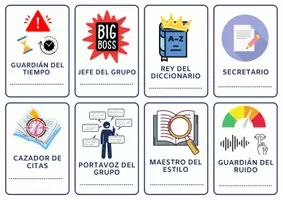Aperçu - Outils du professeur - Cartes de rôles en espagnol- Travail coopératif - Page 1