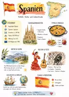 Vorschau - Arbeitsblätter - Lernplakat + Arbeitsblätter zum Thema "Spanien" + Lösung & MP3 + Mindmap + Infografik - Deckblatt
