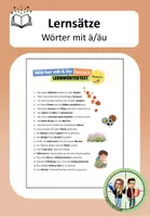Vorschau - Arbeitsblätter - Lernsätze - Wörter mit ä/äu - Deckblatt
