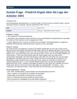 Vorschau - Klassenarbeiten - Soziale Frage - Friedrich Engels über die Lage der Arbeiter 1845 | Klausur + EWH - Deckblatt