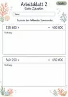 Vorschau - Arbeitsblätter - Schriftliche Ergänzungsaufgaben | Mathematik Klasse 4 | 10 Arbeitsblätter als PDF - Seite 2