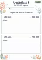 Vorschau - Arbeitsblätter - Schriftliche Ergänzungsaufgaben | Mathematik Klasse 4 | 10 Arbeitsblätter als PDF - Seite 3