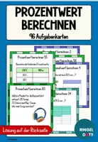 Vorschau - Stationenlernen - Aufgabenkarten Prozentwert berechnen Prozentrechnung - Deckblatt