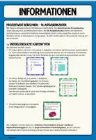 Vorschau - Stationenlernen - Aufgabenkarten Prozentwert berechnen Prozentrechnung - Seite 1