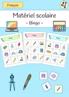 Vorschau - Spiele - Matériel scolaire BINGO - Deckblatt