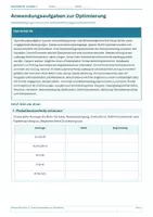 Vorschau - Arbeitsblätter - Mathematik Klasse 11 – Anwendungsaufgaben zur Optimierung - Deckblatt