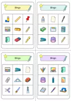 Vorschau - Spiele - Matériel scolaire BINGO - Seite 1