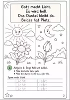 Vorschau - Arbeitsblätter - Religion Klasse 2 Schöpfung Lese-Mal-Heft Religion - Seite 1