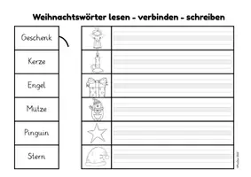 Vorschau - Arbeitsblätter - Deutsch - Materialpaket: Wörter lesen, verbinden und schreiben - Seite 3