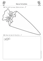Vorschau - Arbeitsblätter - Arbeitsblatt: meine Schultüte (erster Schultag) - Deckblatt