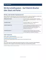 Vorschau - Klassenarbeiten - NS-Herrschaftssystem - Karl Dietrich Bracher über Staat und Partei | Klausur + EWH - Seite 3