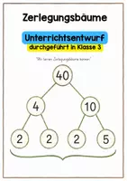 Vorschau - Stundenentwürfe - Unterrichtsentwurf "Zerlegungsbäume" 3. Klasse - Deckblatt
