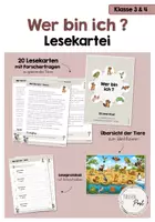 Vorschau - Anderer Materialtyp - Wer bin ich - Lesekartei - Klasse 3 / 4 - Deckblatt