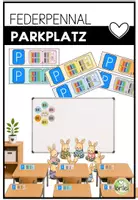 Vorschau - Präsentationen/Tafelbilder - Federpennal-Parkplatz – Ordnung am Arbeitsplatz | 1. Klasse Hasenklasse - Deckblatt