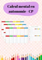 Aperçu - Apprentissages en autonomie - Calcul mental en autonomie - CP - Page de couverture
