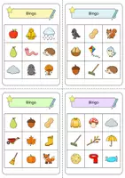 Vorschau - Spiele - Autumn BINGO (Herbst Englisch) - Seite 1