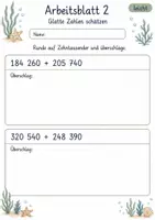 Vorschau - Arbeitsblätter - Überschlag schriftliche Addition | Mathematik Klasse 4 | 10 Arbeitsblätter als PDF - Seite 2