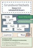 Vorschau - Fördermaterial/Inklusion - Grundwortschatz Klasse 3/4 (Bayern) - Wortkarten Lernwörter - Deckblatt