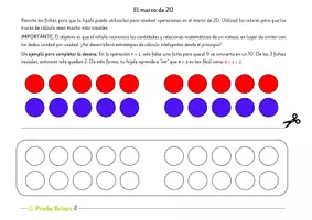 Vista previa - Tarjetas / Manipulativos - El marco de 20: Fichas para recortar - Portada